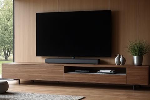 Modern home entertainment system setup